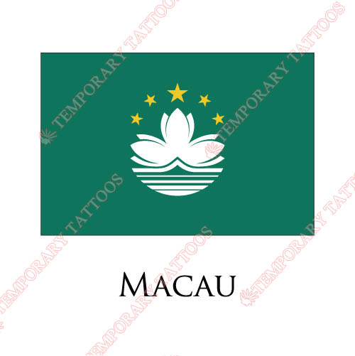 Macau flag Customize Temporary Tattoos Stickers NO.1918